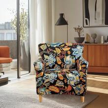 Local Delivery - Banquet Armchair Slipcover Printed Chair Covers With Arms Stretch Club Chair Slipcover Soft Armchair Sofa Covers Anti-Slip Furniture Protector For Dogs Pets Home Living Room Decor, 14 - A5 - 查看 2