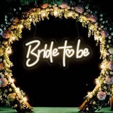Decorazioni a neon per addio al nubilato, insegna luminosa a led per feste di addio al nubilato, decorazioni a neon per pareti, cartello sposa per foto di sfondo per matrimonio e fidanzamento, compatibile con alimentazione USB e computer portatile