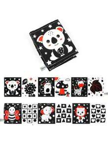 Newborn Toys, High Contrast Baby Books With Teethers, Black And White Infant Toys, Montessori Toys For 0-6-12 Months Early Brain Development, Sensory Learning Activity Gifts, Tummy Time Toystummy Time,Baby Toys,Baby Books