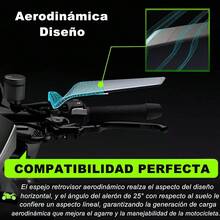 Alerón De Espejo Retrovisor Invisible Modificado Universal - Negro - Ver 4