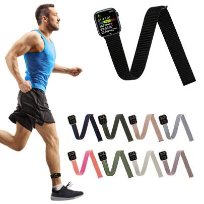 chinbersky Ankle/Arm Band – Compatible With Smartwatch 49mm 45mm 44mm 42mm 41mm 40mm 38mm, Breathable Nylon Armband For SE/Ultra/Series 9/8/7/6/5/4/3/2/1, Stretchy Ankle Strap For Women & Men
