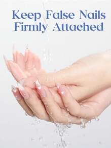 2 piezas de pegamento para uñas extra fuerte para puntas de uñas, uñas acrílicas y uñas postizas, pincel de pegamento para uñas postizas de larga duración para uñas acrílicas, puntas de uñas falsas