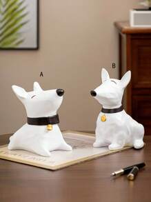 1 Peça Figura Decorativa de Resina em Forma de Cachorro, Decoração em Estilo Cartoon, Adequado para Decoração de Casa, Quarto, Hotel, Restaurante, Presente de Formatura, Lembrança de Casamento, 2 Tamanhos Disponíveis