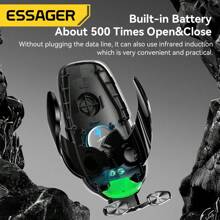 ESSAGER Essager Qi 15W Wireless Charger Car Phone Holder In Car Air Vent Mount Compatible With iPhone 14 13 12 X Pro Max Xiaomi Huawei Fast Charging
