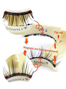 MAGEFY 1 Bộ mi giả CC Curl từ tính kèm kẹp từ tính, gói tất cả trong một, mi giả tự nhiên có thể tái sử dụng kèm nam châm mạnh, mi tròn từ tính, di động, mi giả chồn dùng hàng ngày, không thấm nước, mi truyện tranh không cần keo, đuôi mắt dài giúp làm to cả hai mắt, mi giả mềm mại dùng hàng ngày, mi manga, vật dụng thiết yếu khi đi du lịch, kỳ nghỉ ở bãi biển, chuyến cắm trại, dụng cụ trang điểm khi trở lại trường - Lông mi Manga nhọn - Xem 6
