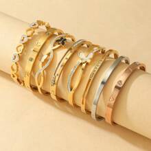 Pulseira de Aço Titanium Dourado Minimalista, Zircônia Artificial Embutida, Comprimento Ajustável, Adequada para Roupas de Verão, Férias, Presentes para Melhores Amigas, Anti-Desbotamento e Hipoalergênica, Acessório Elegante para Mulheres