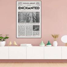 1/3/6 件装报纸印刷品，墙面艺术，复古杂志海报，浴室墙面装饰画，宿舍复古装饰，家居装饰，无框墙面装饰 - 黑與白 - 查看 6