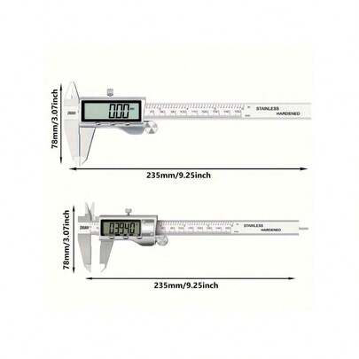 Digital Caliper, Stainless Steel Caliper Measuring Tool, Electronic Micrometer Caliper With Large LCD Screen, Automatic Closing Function, Inch And Millimeter Conversion (6 Inches/150 Mm)