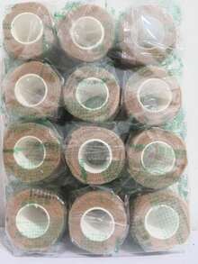 12 条自粘绷带 - 运动弹性支撑 - 2.5 厘米/1 英寸和 5 厘米/2 英寸和 7.5 厘米/3 英寸，自粘运动绷带 - 适用于手指、脚踝、手腕、腰部、膝盖和肘部健身房配件健身房绷带运动胶带