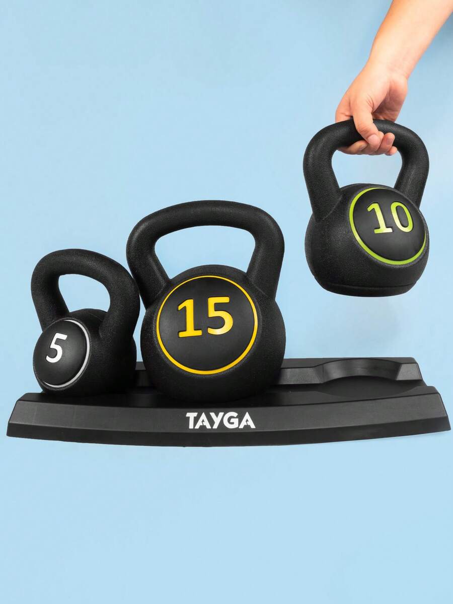 Tayga Set de Pesas Rusas 5LB, 10LB Y 15LB - Negro - Ver 1