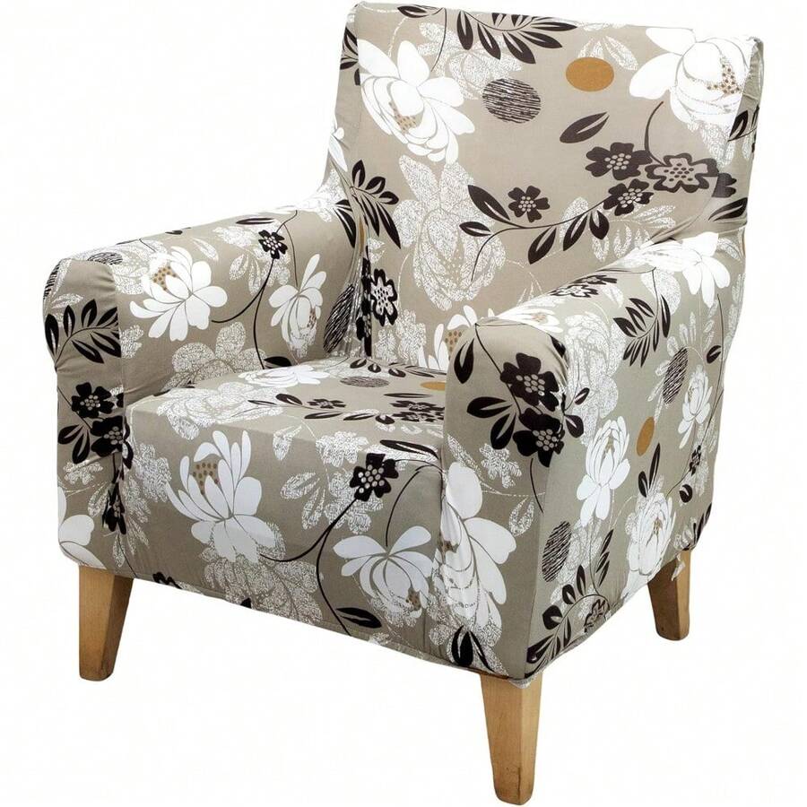 Local Delivery - Banquet Armchair Slipcover Printed Chair Covers With Arms Stretch Club Chair Slipcover Soft Armchair Sofa Covers Anti-Slip Furniture Protector For Dogs Pets Home Living Room Decor, 14 - 51 - 查看 1