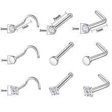 Juego de 94 piezas de kits de perforación mixtos para todo tipo de perforaciones corporales, que incluye joyas y agujas de acero inoxidable de calibre 14, 16 y 20 con herramientas para la nariz, el tabique nasal, los labios, las orejas, el ombligo, el cartílago y la trágica - Multicolor - Ver 5