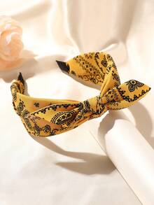女士布艺发带，宽结佩斯利印花发带，单件装，可爱发带，波西米亚风格，适合日常休闲、海滩度假及户外活动、夏季假期，沙滩配饰，发饰，发箍，发圈，女士头饰 - 彩色 - 查看 8