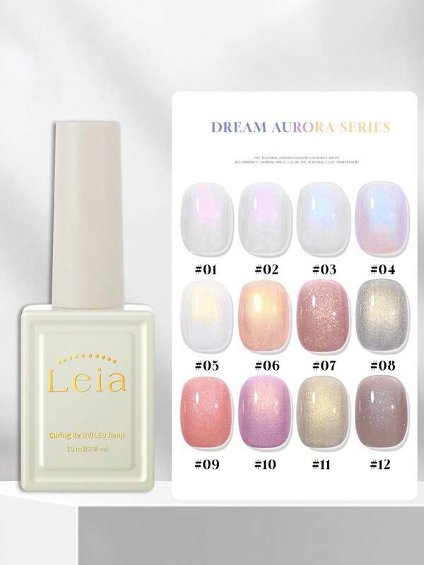Miss Leia 12er Set 15ml Sommernagel Galaxie Eis Transparenter Traum Aurora Gel Nagellack Vielseitige Mondlicht Weiß Feiner Glitzer Perlmuttmuschel Meerjungfrau Einhorn Perlmuttserie Für Anfänger Nagelkunst Halbpermanente Aufweichbare UV-LED-Aushärtung Geeignet für Beauty- und Nagelstudios DIY Beliebte Farben Gellack Zuhause Urlaub Geschenk für Frauen Geeignet für alle Jahreszeiten Nagelkunstdesign