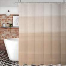1pc Abstract Beige Gradient Shower Curtain - Digital Printed Polyester, Non-Perforated Partition For Bathroom, Machine Washable, Artistic Design With Soft Lighting Effect, Bathroom Decor | Artistic Shower Curtain | Durable Shower Curtain Back To School