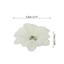 Faux Silk Multi-Layered Handmade Artificial Flowers Purple White Pink Bulk - Cream - View 2