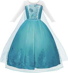 Light Up Princess Dress Girls Halloween Costume Costume Toddler Dressing Up Bithday Party, Purple - 藍色 - 查看 5