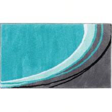 Mykonos Bath Mat, Non-Slip Bath Rug, Turquoise, Size 60x100 Cm - Cozy Deep Pile, Suitable For Underfloor Heating (Other Colors, Sizes)
