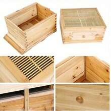 Upgrade 7X Auto Flowing Honey Hive Beehive Frames + Beekeeping Brood 2 Layer Box House - 棕色 - 查看 2