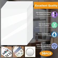 36 Sheets A4 Holographic Paper Sticker Transparent Waterproof Self Adhesive Film 11.X 8.3 Inches (Gem,, Colorful,) - Clear - View 4