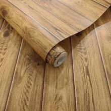 1 Roll Wood Grain Wallpaper, Peel And Stick Wood-Look Wall Paper For Furniture, Kitchen, Living Room, Bedroom, Cabin, Pantry, Bar, Table Top, 374*17.71 Inches, Realistic Woodgrain Texture, Easy To Clean Wall Stickers Room Decor Wall Decor Wall Sticker