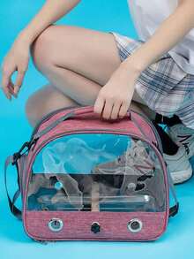 Süßer transparenter Haustiertragetasche - tragbare atmungsaktive Vogelreise-Tasche, mit Standstange, mit Schublade, faltbare kleine Tierbox für Papageien, Hamster, Kaninchen, Veterinärbesuch & Outdoor-Accessoires für Vogelmütter - Verschiedenfarbig - Übersicht 11