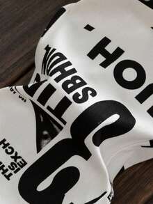 Men's Street Casual And Fashionable Versatile Letter Printed Straight Leg Slim Fit Pants - trắng - Xem 5