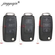 Carcasa plegable para llave remota con hoja sin cortar de 2/3/4 botones para VW Golf, Passat, Polo, Jetta, Touran, Bora, Sharan - Múltiples estilos - Ver 3