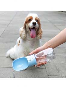 Botella de agua portátil para perros - Botella de agua para mascotas a prueba de fugas con tazón, apta para viajes y actividades al aire libre