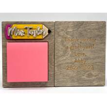 1pc Custom Teacher Sticky Note Pad Holder Gift | Personalized Teacher Name Gift,Student Gift For Teacher,Teacher Gift,Teacher End Of Year Gift,Simple Gifts For Teachers,A Sticky Note Folder For The Start Of School Season, To Give To The Best Classmates