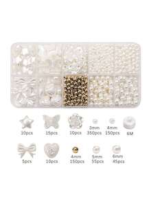 Juego de accesorios para hacer joyería DIY de 800 piezas, que incluye cuentas, cuentas de perlas, hilos para pulseras y componentes de joyería