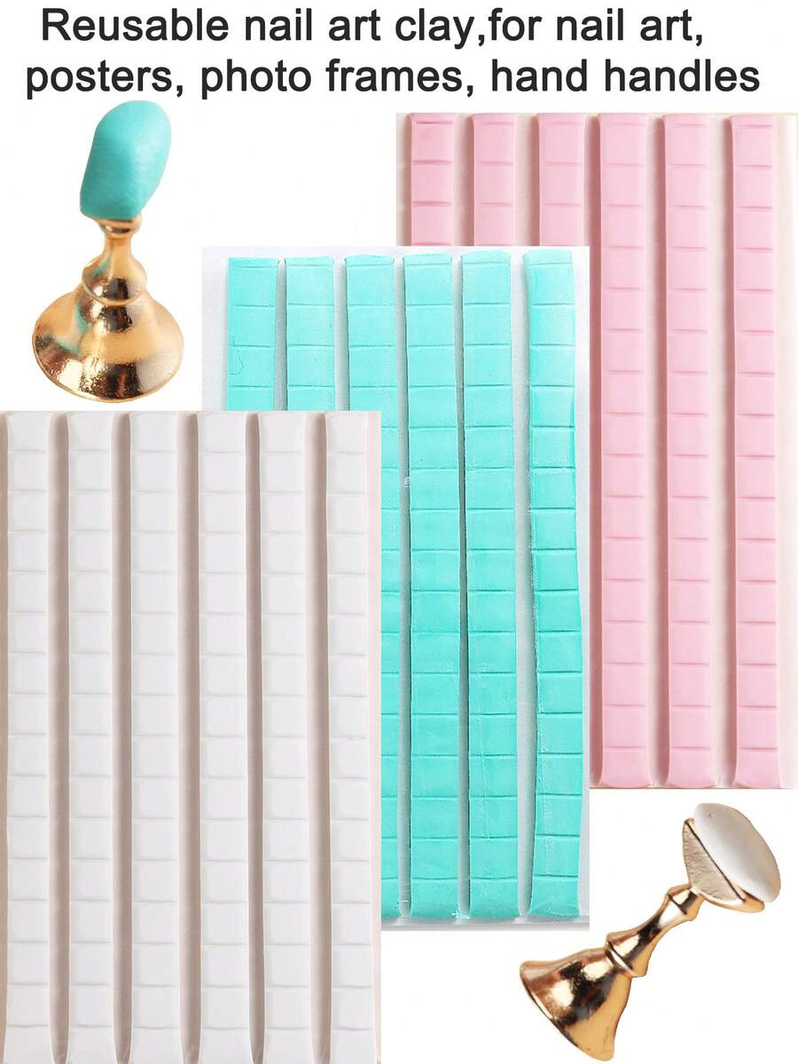 Tanah Liat Gel Kuku yang Dapat Digunakan Kembali, Cocok untuk Memamerkan dan Mempraktikkan Seni Kuku Profesional, Dilengkapi dengan Gel Kuku dan Kuku Palsu, Cocok untuk Salon Kuku DIY dan Latihan Manikur - MultiWarna - View 1