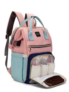 LEQUEEN 1 buah Tas Mummy Kain Oxford dengan Banyak Kompartemen, Tas Popok Ibu Hamil Kapasitas Besar untuk Bepergian, Desain Ransel Cocok untuk Wanita Hamil - MultiWarna - View 18