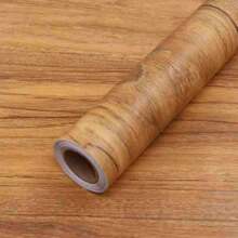 1 Roll Of Retro Yellow Wood Grain Self-Adhesive Wallpaper 17.1inX39.3/118.1/196.8in Imitation Wood Grain Self-Adhesive Paper Vinyl Detachable Wall Sticker Easy To Clean Installation - Living Room Kitchen Bedroom Wall Sticker Furniture And Wall Renovation Decoration