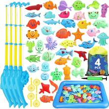 Magnetic Fishing Game For Kids 3-5 With Toddler Fishing Poles, Magnetic Poles Game Are Designed For Little Hands, Bath Toys For Kids Ages 4-8