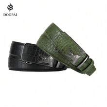 1PC DOOPAI Men's Crocodile Pattern Automatic Buckle Belt, S Casual Men's Belt 1 1/8" - The Perfect Belt For Daily Wear, Perfect Gift For Him Fall, Autumn, Halloween Autumn-Winter Accessories,Suitable For Teens, Youth,Men,Casual, Outdoor, Athletic, Vacation, Graduation Gifts, Birthday, Daily Wear - A - View 3