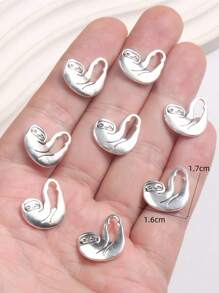 8pcs Cute Animal Shaped Zinc Alloy Pendants, DIY Jewelry Making For Necklace, Bracelet, Gift