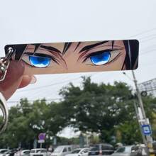 2025 新款动漫人物眼睛透明亚克力钥匙扣，闪电/豹纹/渐变色眼睛设计，高透明度亚克力材质，3D 浮雕工艺，动漫眼睛钥匙扣和亚克力收藏品热门商品，动漫时尚必备，圣诞节、万圣节的完美礼物 - 彩色 - 查看 5