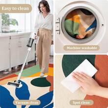 Chakme Office Chair Mat For Hardwood Floor, 48"X36" Easy Glide Computer Desk Mat Protector For Rolling Chair Under Desk Rug Nonslip Backing, Machine Wash, (Boho) - Colorful - View 6