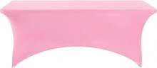 6 Pack Spandex Table Cover For 6FT Table Universal Fitted Stretch Tablecloth For Party, Banquet, Wedding And Events-Pink - Pink - View 2