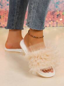 波浪图案可爱女士室内/室外拖鞋，全新夏季设计 - 黃白 - 查看 5