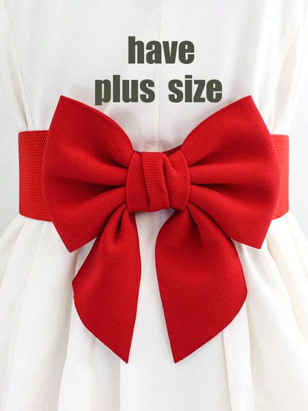 1 Peça Cinto Vestido com Laço Decorativo, Plus Size/Convencional, Estiloso e Fofo, Halloween, Elasticidade Ajustável, Adequado para Halloween Cosplay, Uso Diário, Dia dos Namorados, Verão, Escola