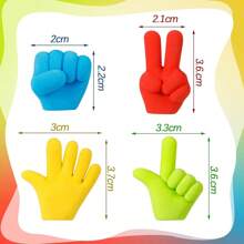 4 Colors (4 Pieces) Pencil Erasers Rubber Pencil Top Erasers Funny Pencil Eraser Toppers Rock Paper Scissors Erasers Pencil Top Erasers Cap Studying Supplies For Kids, Students, Teachers, School Supplies,Back To School