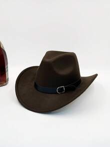 1 Universal Bohemian Western Cowboy Hat With Removable Heart-Shaped Decoration, Polyester, Sun Protection, UV Protection, The Best Gift Option For Easter - Multicolor - View 17