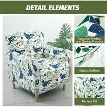 Local Delivery - Banquet Armchair Slipcover Printed Chair Covers With Arms Stretch Club Chair Slipcover Soft Armchair Sofa Covers Anti-Slip Furniture Protector For Dogs Pets Home Living Room Decor, 14 - 26 - 查看 5
