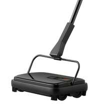 Carpet Sweeper, 7.87 In Sweeping Paths, Floor Sweeper Manual Non Electric, 300 Ml Dustbin Capacity With Comb For Home Office Rugs Hardwood Surfaces Wood Floors Laminate, Cleans Dust Pet Hair - Black - View 8