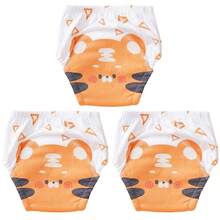 5pcs/Pack Baby Washable Potty Training Pants With Printed Patterns, Reusable Baby Underwear For Toilet Training, Suitable For Newborn, Toddler Boys And Girls