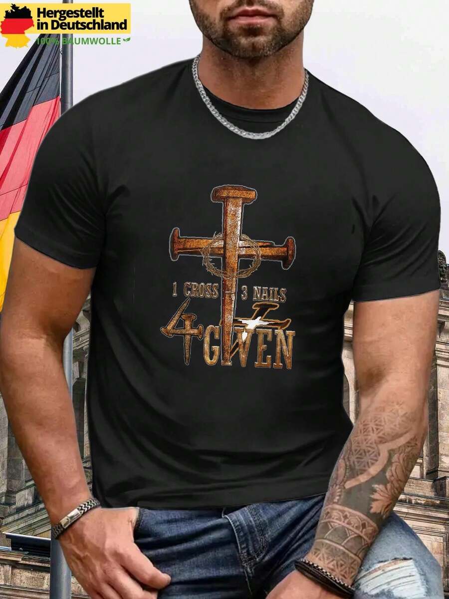 Men T-Shirts - 黑色 - 查看 1