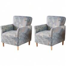Local Delivery - Banquet Armchair Slipcover Printed Chair Covers With Arms Stretch Club Chair Slipcover Soft Armchair Sofa Covers Anti-Slip Furniture Protector For Dogs Pets Home Living Room Decor, 14 - 14 - 查看 9