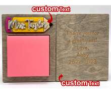 1pc Custom Teacher Sticky Note Pad Holder Gift | Personalized Teacher Name Gift,Student Gift For Teacher,Teacher Gift,Teacher End Of Year Gift,Simple Gifts For Teachers,A Sticky Note Folder For The Start Of School Season, To Give To The Best Classmates